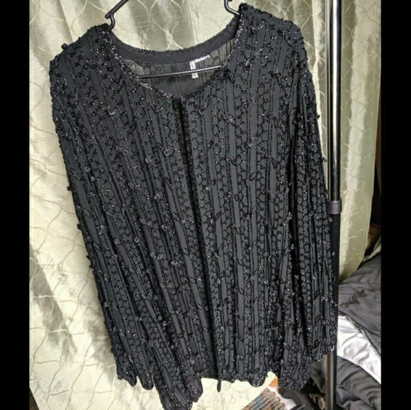 Jackets & Blazers - Vintage Beaded Silk Jacket